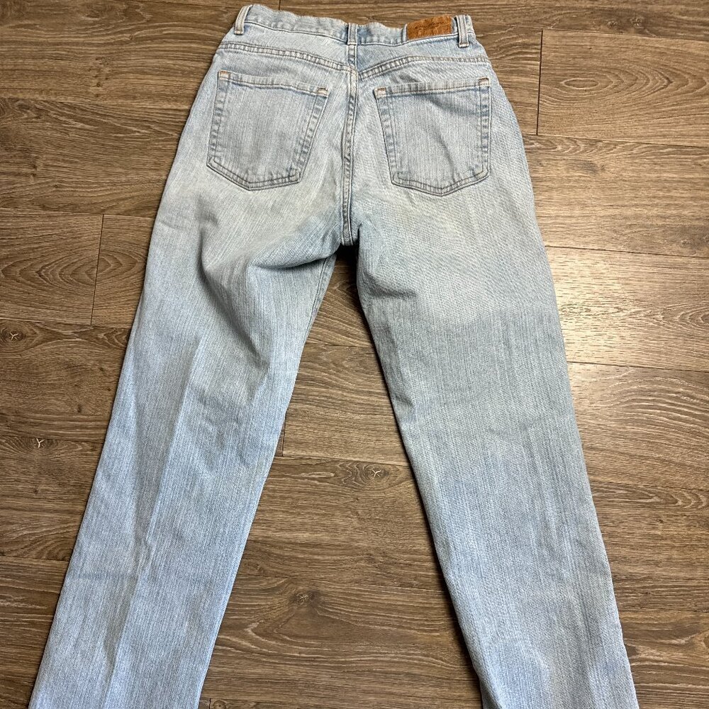 90s Y2K  Vtg Eddie Bauer Jeans Straight Leg  Light Wash Hight Waist Size 6